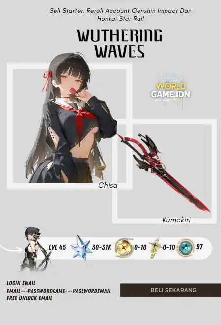 [Sea Server] Limited Reroll Chisa + Weapon Kumokiri 30K Asterite Union Level 44